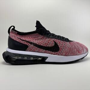 NIKE AIR MAX “Flyknit Racer” Red/Gray Weave Athletic Shoes Mens Size 10